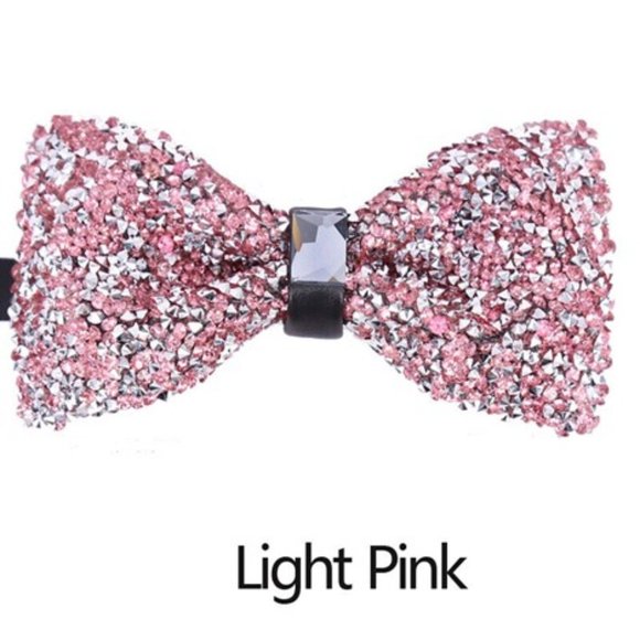 NEW Rhinestone Glitter Bow-Tie - Adjustable & Multiple Colors Available! - Picture 7 of 9